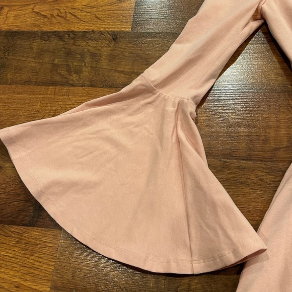 House of Harlow 1960 x Revolve Pink Romper Women’s Size Small Flare Sleeves - Picture 5 of 9